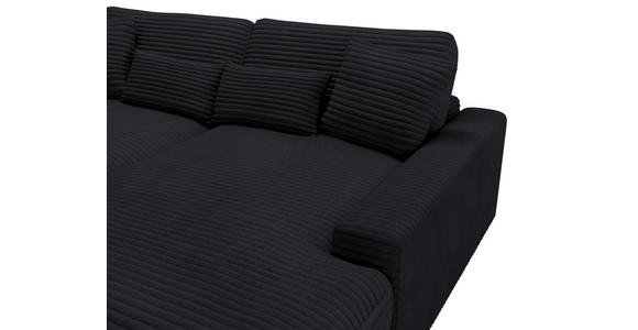 BIGSOFA in Cord Schwarz - Schwarz, MODERN, Kunststoff/Textil (230/85/190cm) - Carryhome