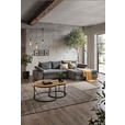 ECKSOFA in Flachgewebe Grau  294/173 cm  - Chromfarben/Weiß, Design, Kunststoff/Textil (294/173cm) - Carryhome