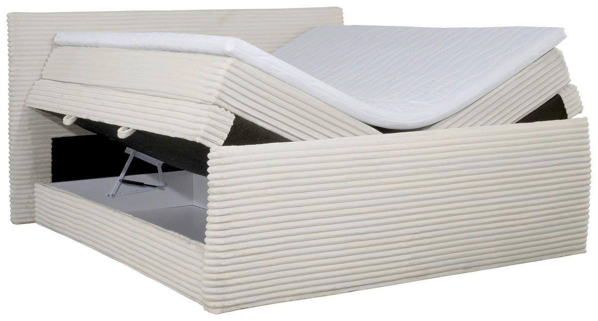 BOXSPRINGBETT 180/200 cm  in Beige  - Beige, MODERN, Textil (180/200cm) - MID.YOU