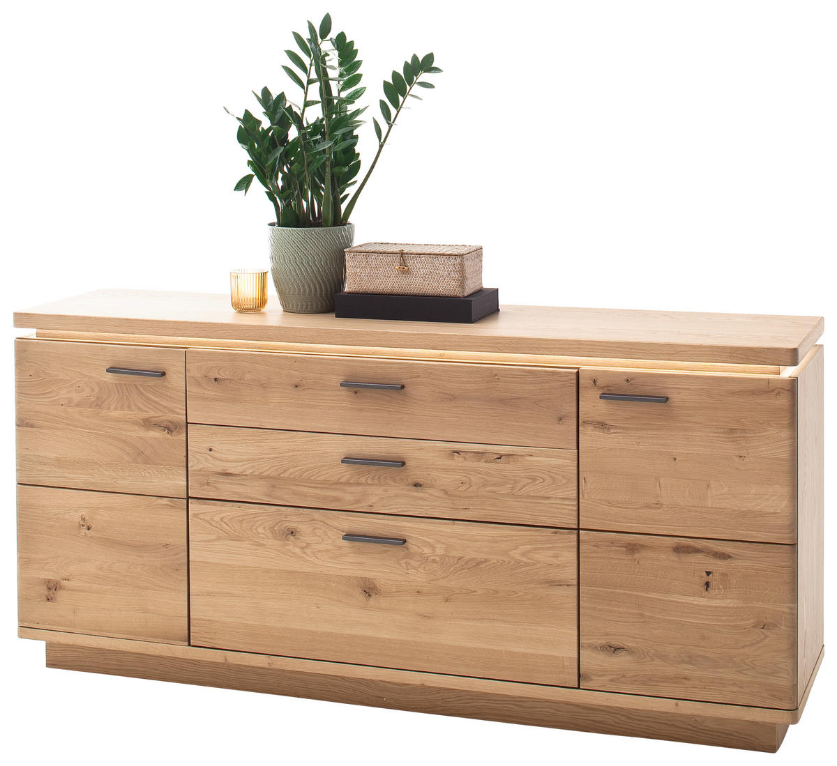SIDEBOARD 180/84/44 cm  in Eichefarben  - Eichefarben/Grau, Modern, Holz/Holzwerkstoff (180/84/44cm) - Livetastic