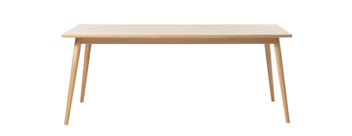 ESSTISCH Eiche furniert, massiv rechteckig Eichefarben  - Eichefarben, Trend, Holz/Holzwerkstoff (190/90/75cm) - Carryhome