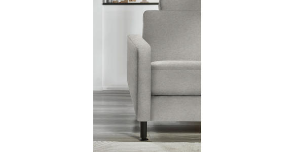 ECKSOFA  in Chenille, Flachgewebe Cappuccino  316/175 cm  - Schwarz/Cappuccino, Design, Textil/Metall (316/175cm) - Dieter Knoll
