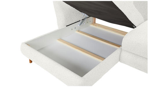 ECKSOFA in Chenille Creme 284/162 cm - Eichefarben/Creme, KONVENTIONELL, Holz/Textil (284/162cm) - Carryhome