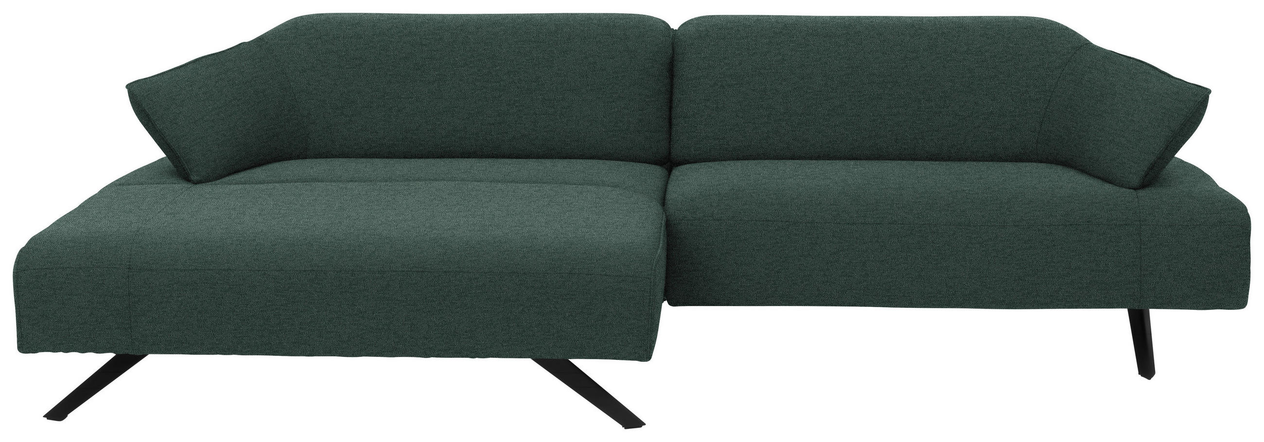 ECKSOFA in Struktur Türkis  - Türkis/Anthrazit, Design, Textil/Metall (165/276cm) - Himolla