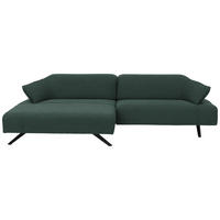 ECKSOFA in Struktur Türkis  - Türkis/Anthrazit, Design, Textil/Metall (165/276cm) - Himolla