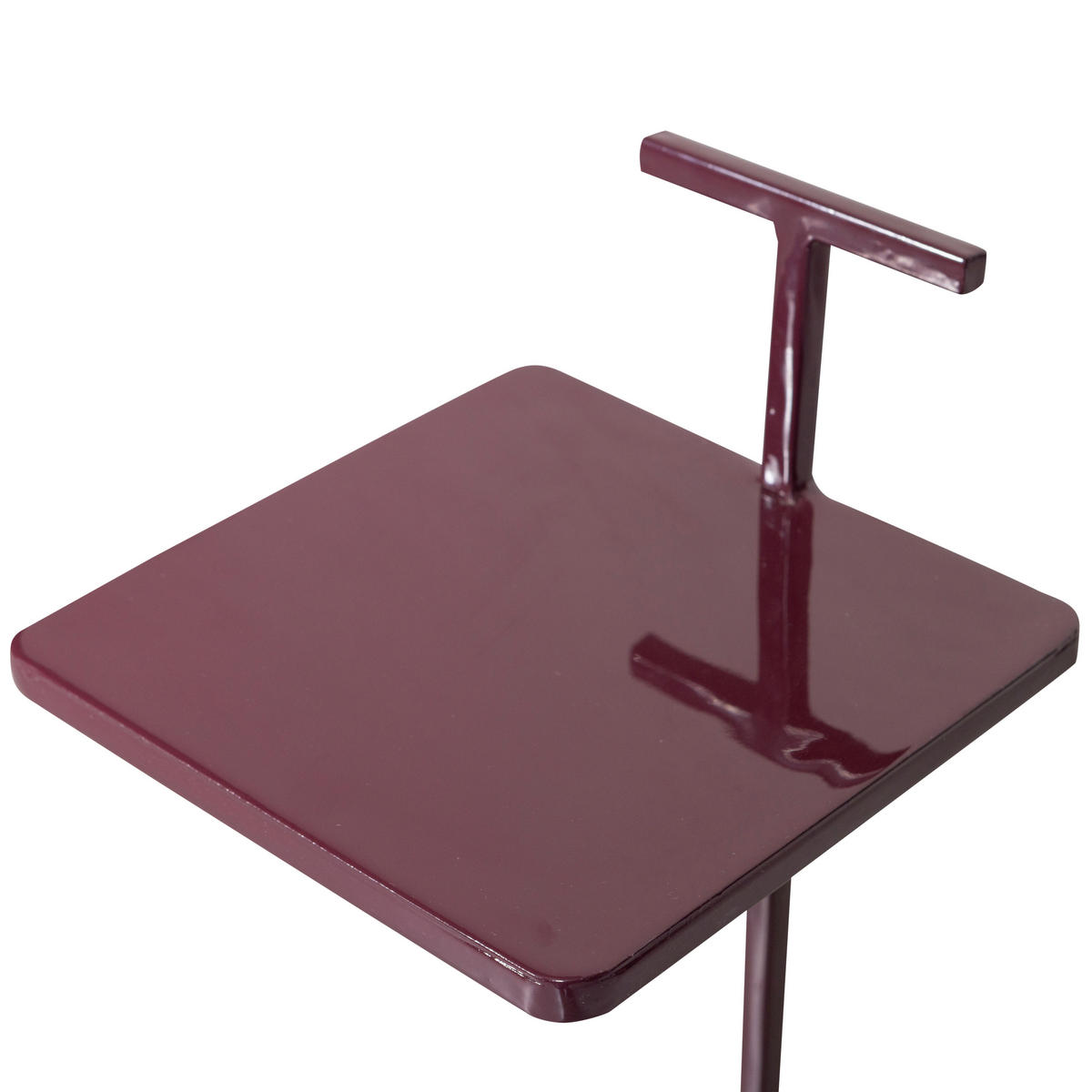 BEISTELLTISCH in Metall 22/22/64 cm  - Aubergine, Design, Metall (22/22/64cm) - Livetastic