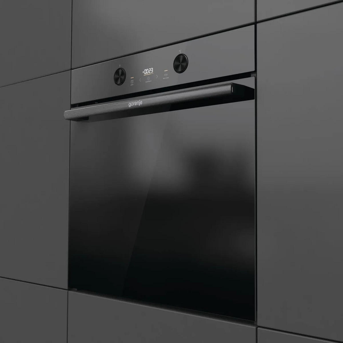 BACKOFENSET BSET015DG  - Schwarz, Basics, Glas/Kunststoff (59,5/59,5/56,4cm) - Gorenje