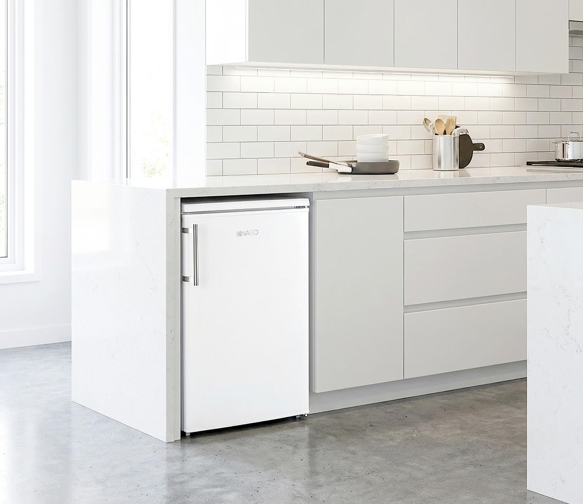 KÜHLSCHRANK 54,8/85/56,7 cm KT 1510  - Weiß, Metall (54,8/85/56,7cm) - Nabo