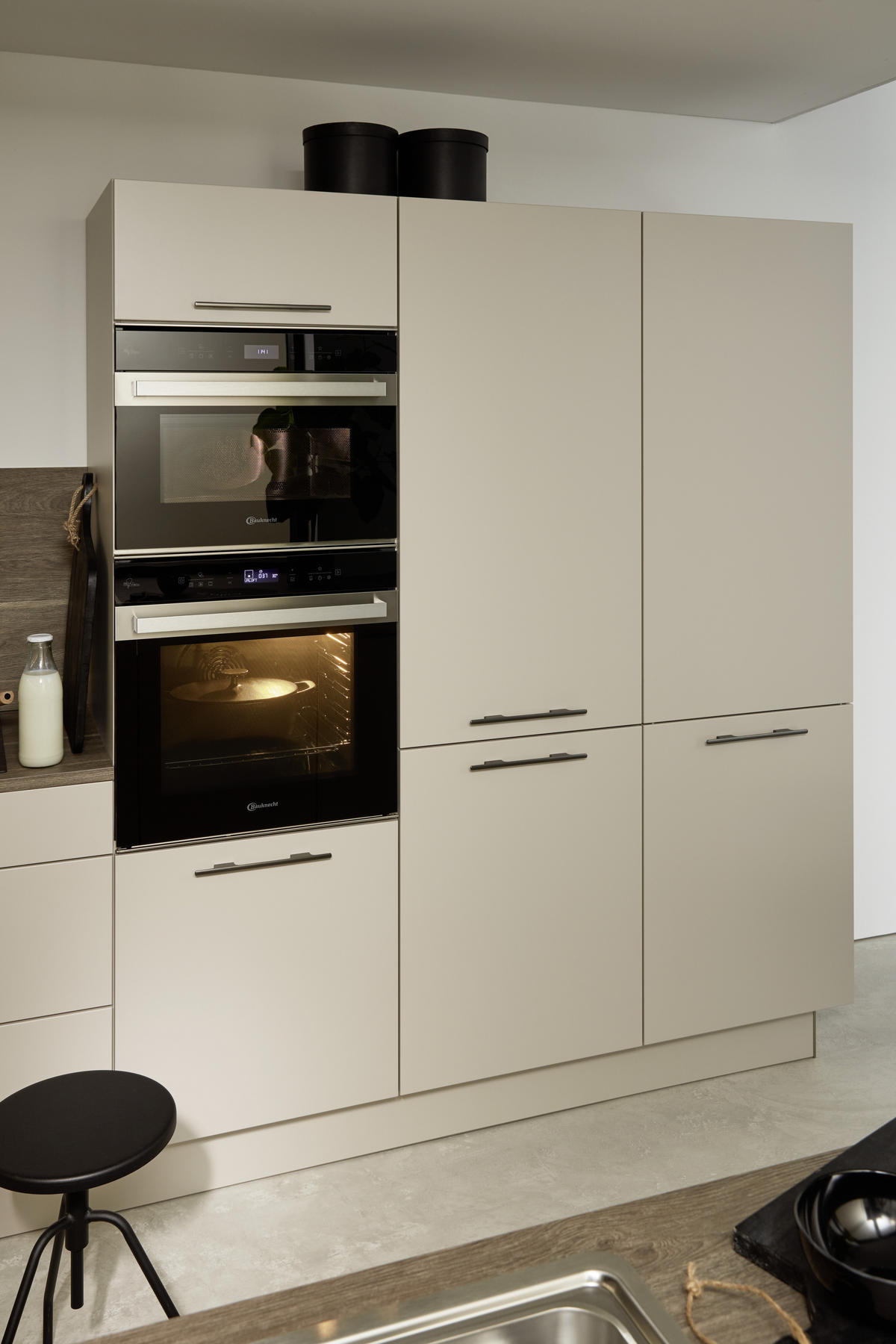 EINBAUKÜCHE SOFT LACK  - Eichefarben/Sahara, Design, Holzwerkstoff - Nolte Küchen