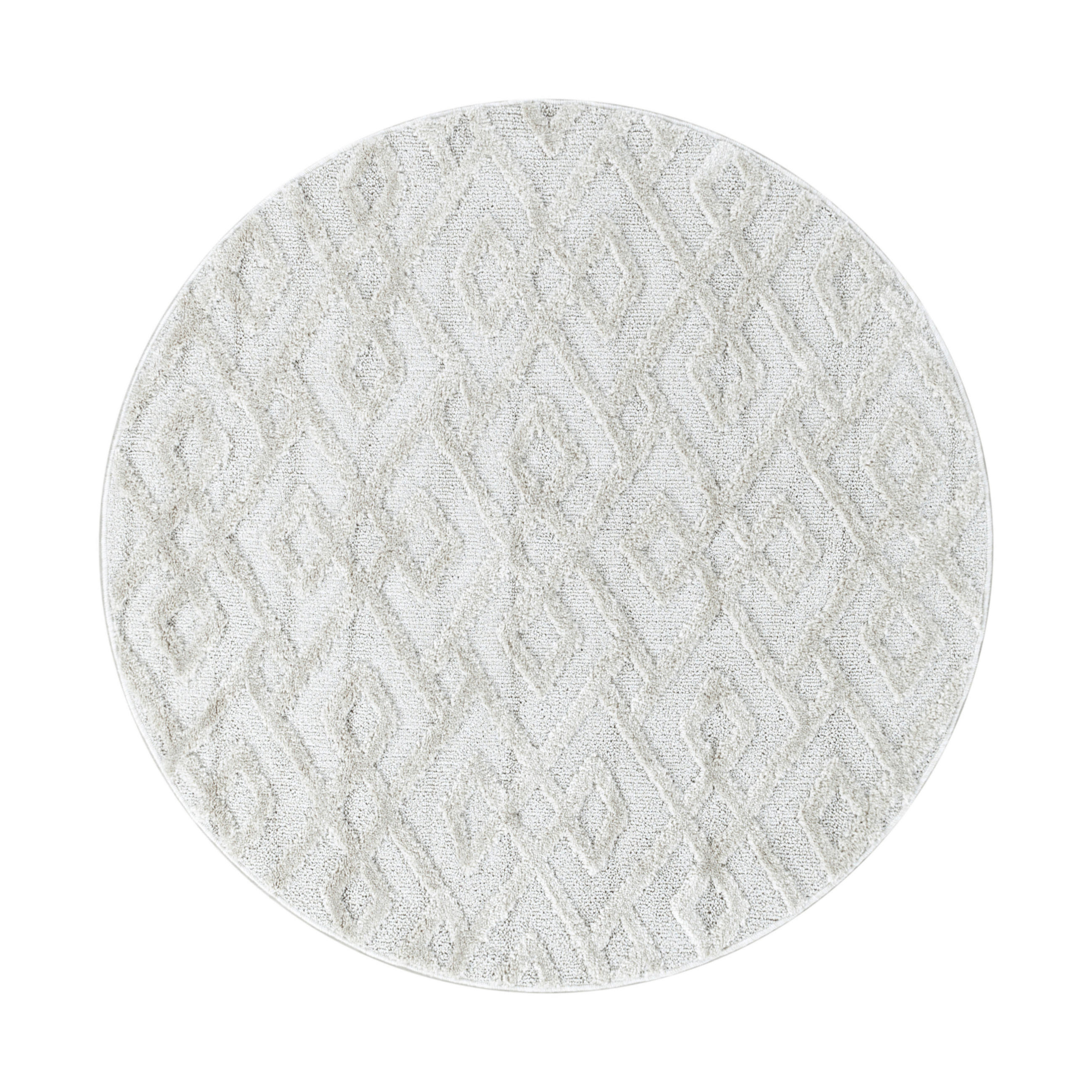 Webteppich Rund Creme Pisa 4708 Ø 120 Cm