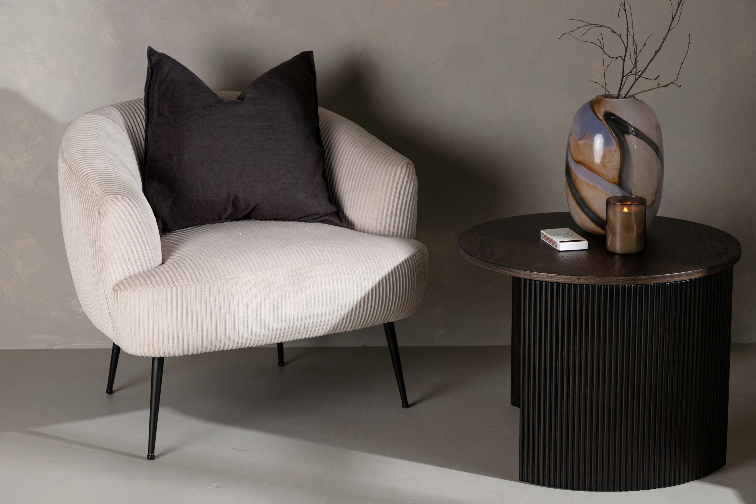 SESSEL in Schwarz, Beige  - Beige/Schwarz, Design, Textil/Metall (70/68.5/79cm) - Livetastic