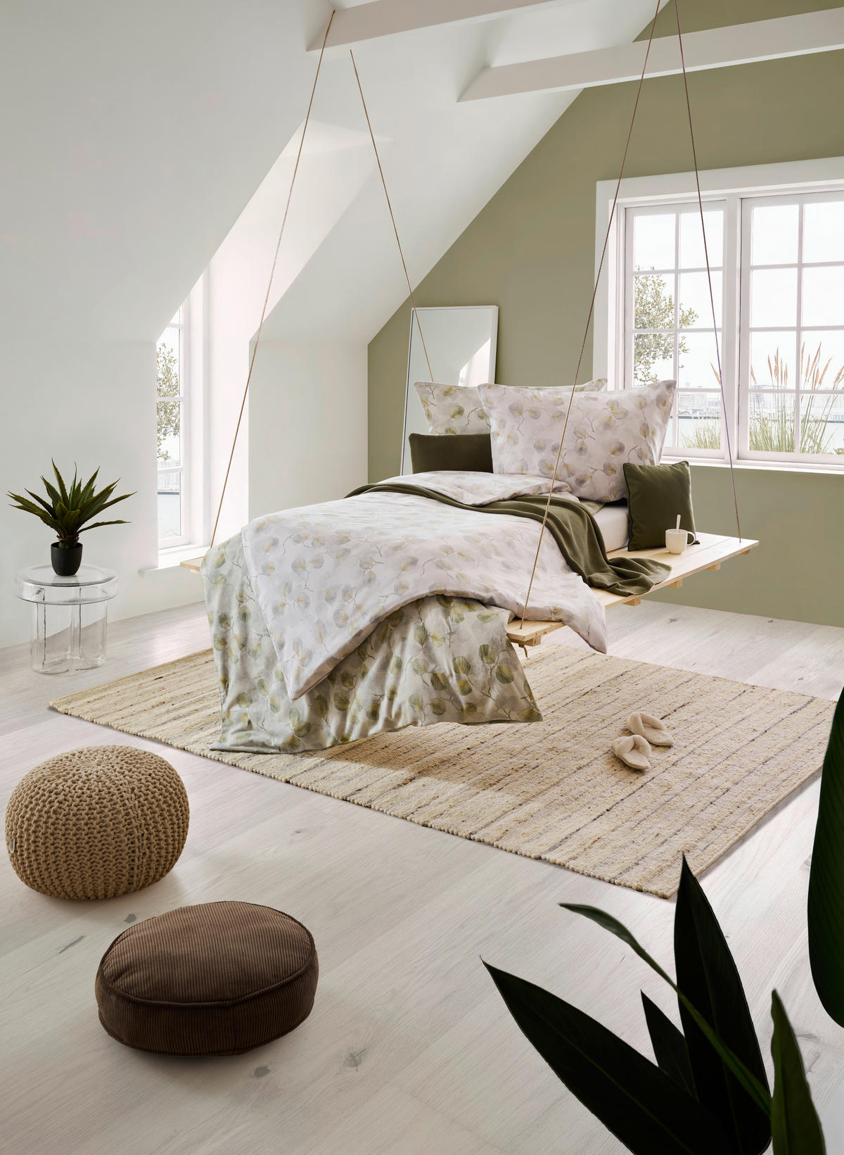 BETTWÄSCHE Atelier Flanell 140/200 cm  - Grün, Basics, Textil (140/200cm) - Estella