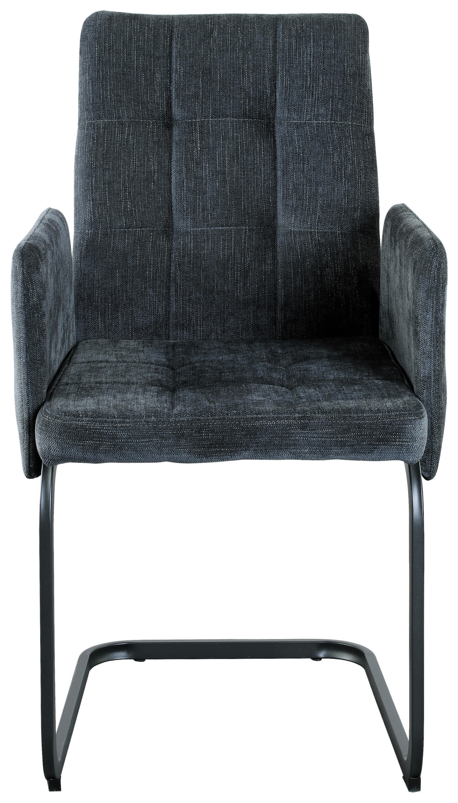 ARMLEHNSTUHL  in Eisen Webstoff  - Dunkelgrau/Schwarz, MODERN, Textil/Metall (52/91/59,5cm) - MID.YOU