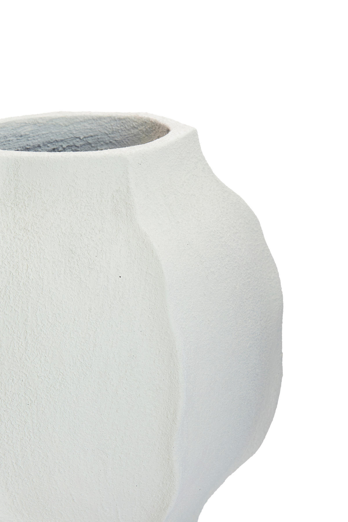 DEKOVASE  - Weiß, Basics, Stein (40/40/40,5cm) - Light & Living