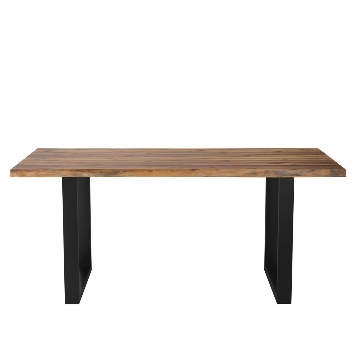 KERTI ASZTAL 180/90/76 cm   - akáciaszínű/fekete, Basics, fa/fém (180/90/76cm) - Ambia Garden