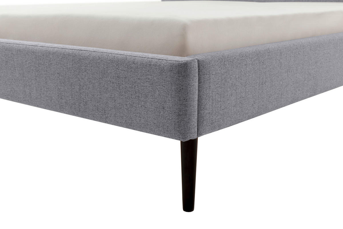 ČALÚNENÁ POSTEĽ, 180/200 cm, sivá - čierna/sivá, Modern, kompozitné drevo/textil (180/200cm) - MID.YOU