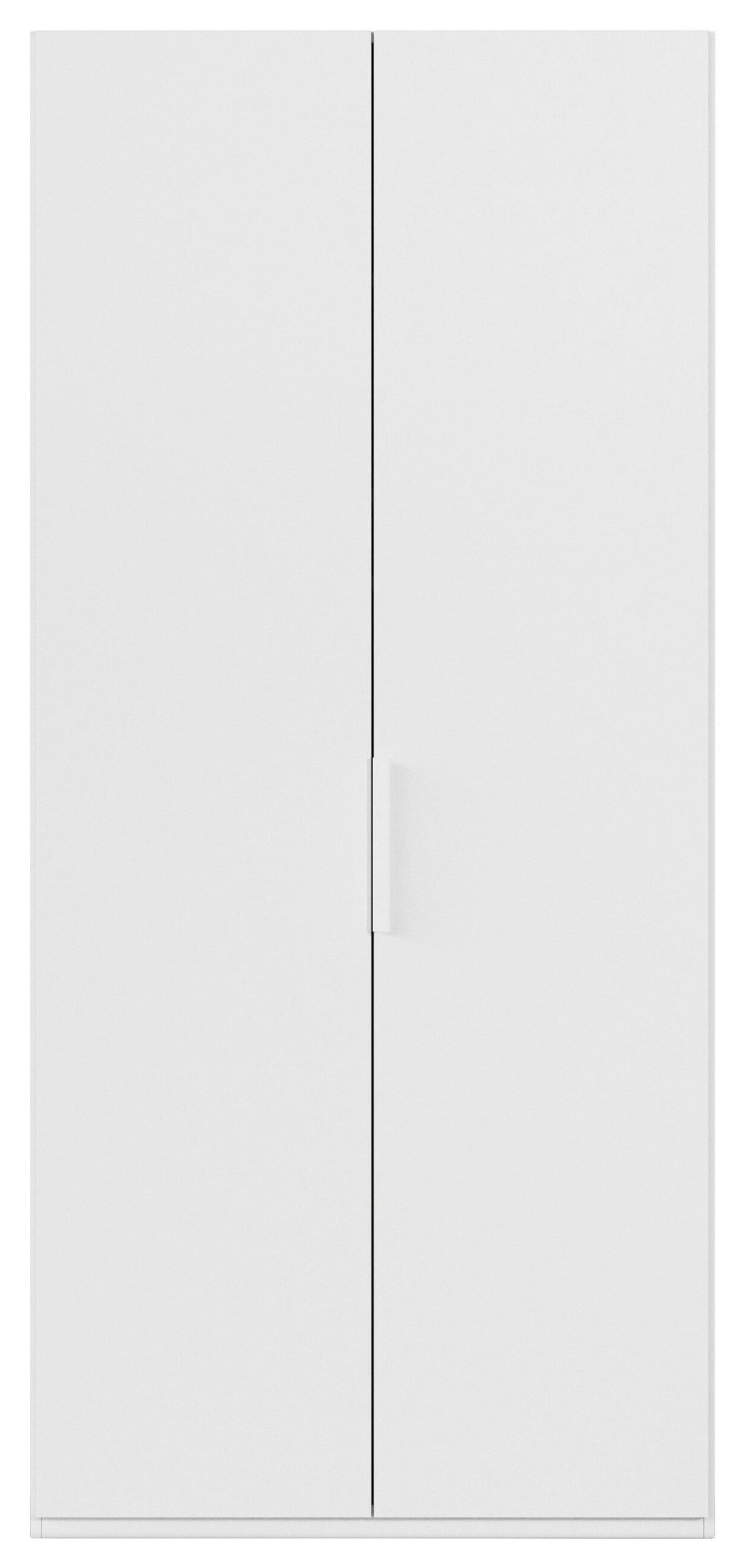 DREHTÜRENSCHRANK 61/235/61 cm,  in Weiß, 2-türig  - Weiß, Basics, Holzwerkstoff/Metall (61/235/61cm) - Novel