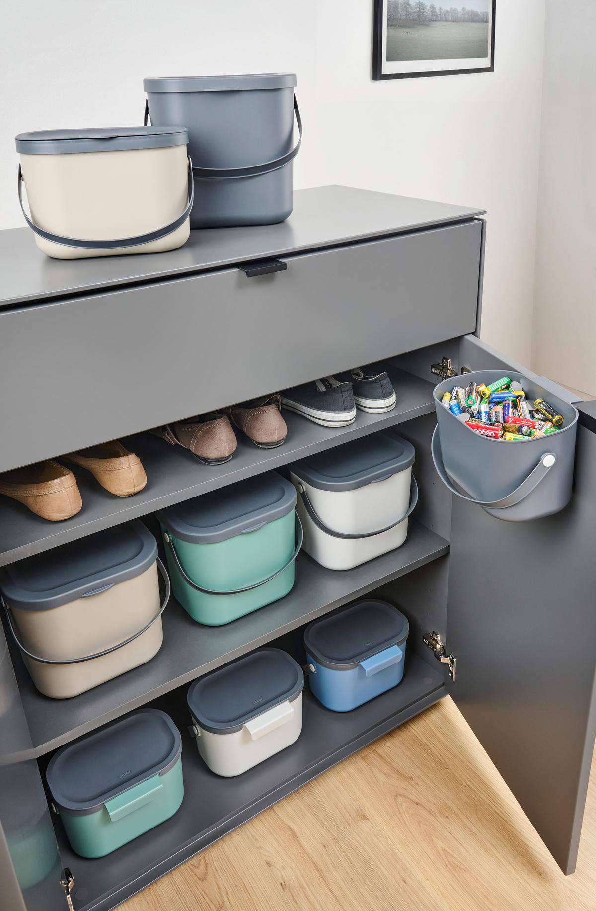 ODPADKOVÝ KOŠ  3.2 l - bílá, Basics, plast (22,2/17,2/15cm) - Rotho