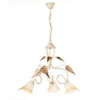 LUSTR, 40/40/110 cm  - bílá/béžová, Natur, kov/sklo (40/40/110cm)