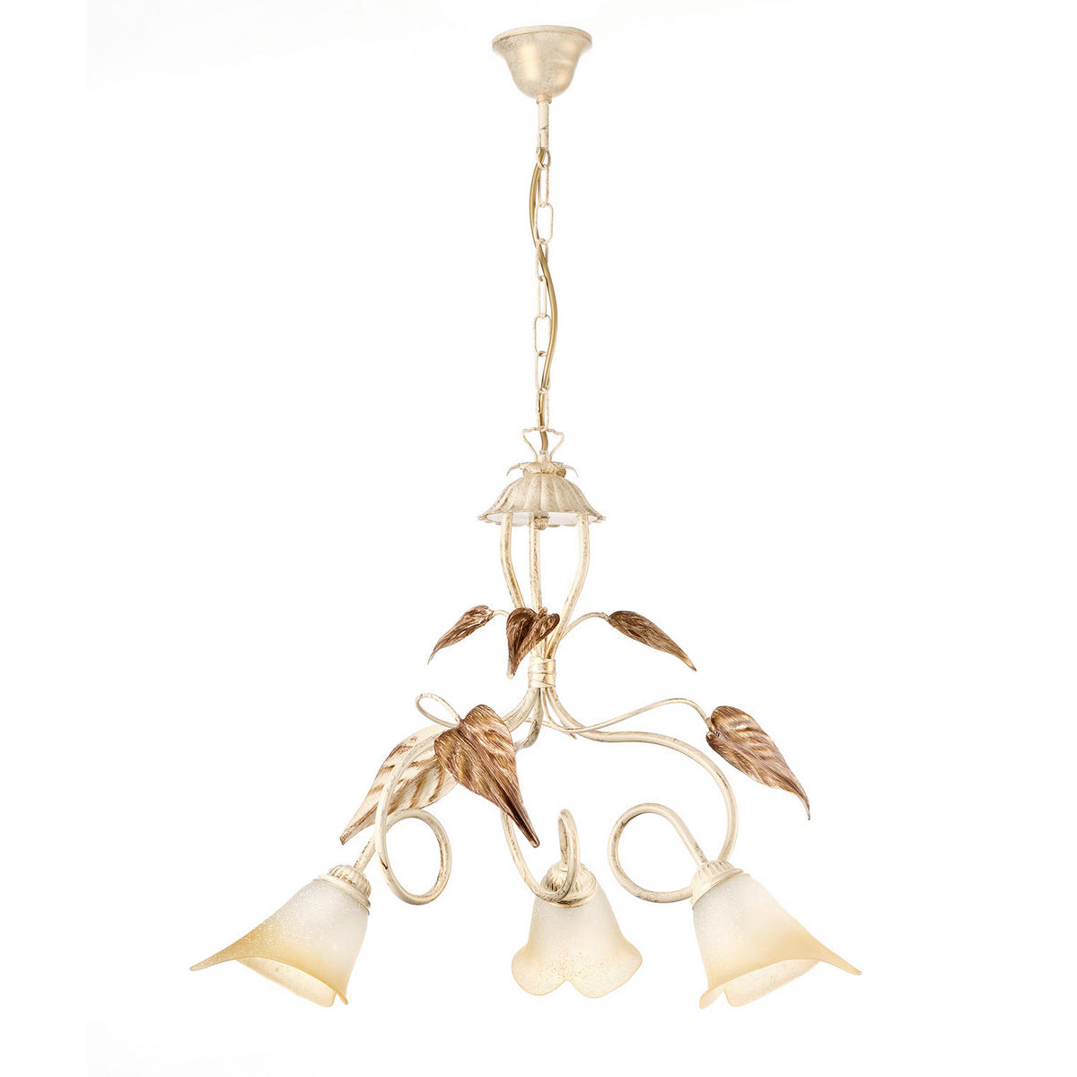 LUSTR, 40/40/110 cm  - bílá/béžová, Natur, kov/sklo (40/40/110cm)