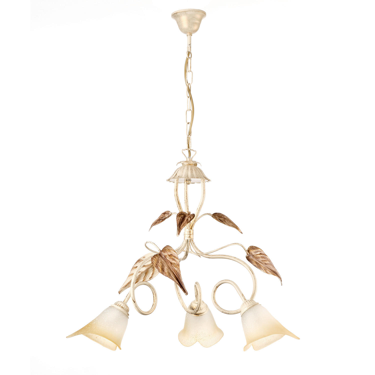 XXXLutz Kronleuchter Ivory Weiß, Beige 40x110x40 cm