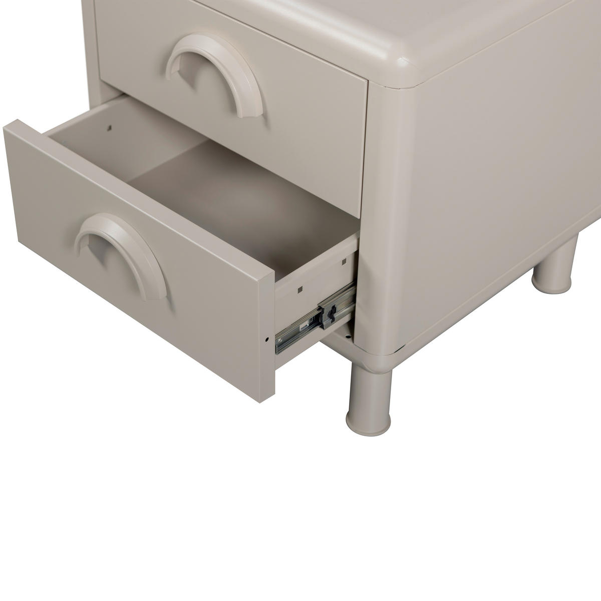 NACHTTISCH 42/45/42 cm  - Sandfarben, Design, Metall (42/45/42cm) - Livetastic