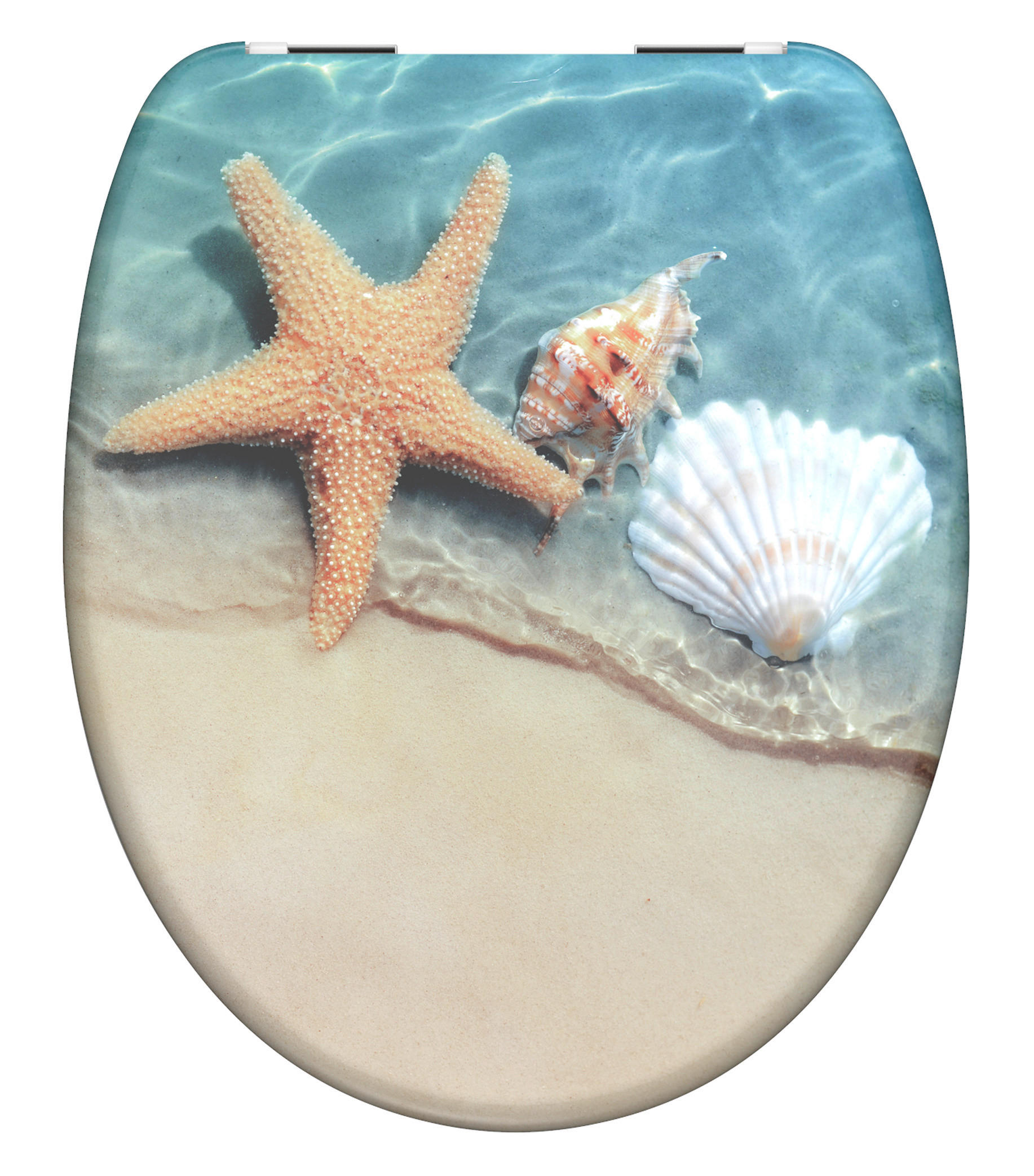 Wc-sitz Beach Strandmotiv Mit Absenkautomatik B: 37,2 Cm