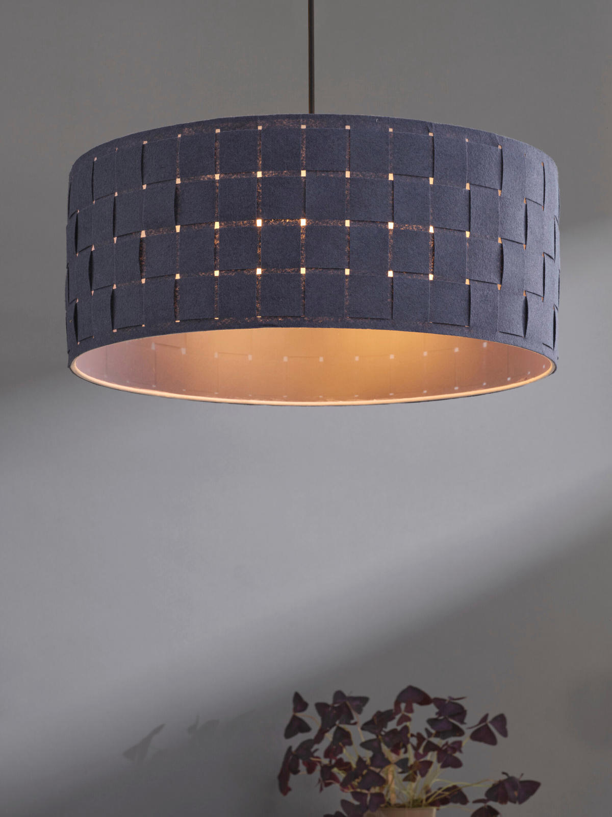 HÄNGELEUCHTE 48/121 cm  - Dunkelgrau, Basics, Naturmaterialien/Metall (48/121cm) - Osram