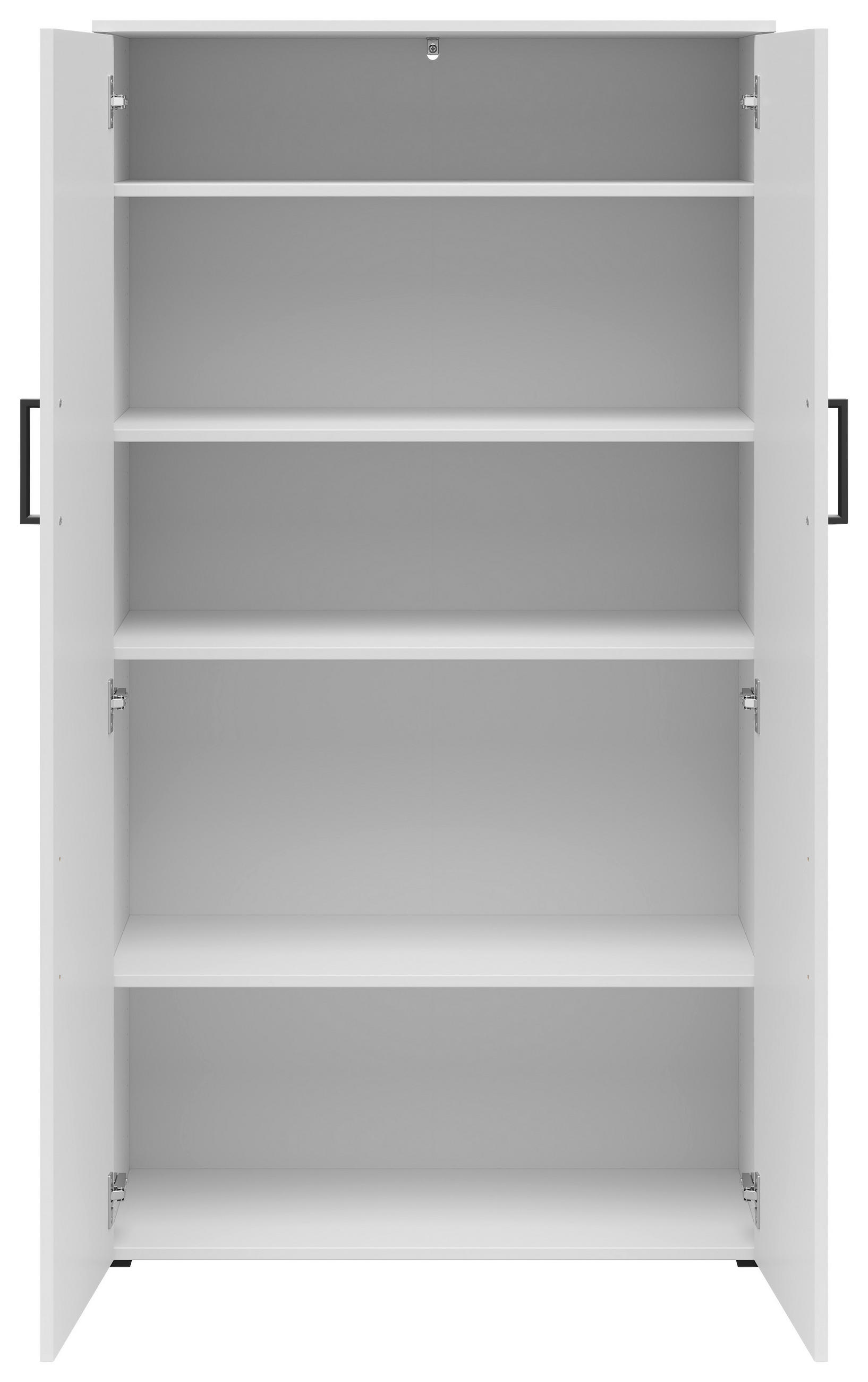 VEČNAMENSKA OMARA, bela - črna/bela, Moderno, umetna masa/leseni material (80/147/40cm) - Carryhome