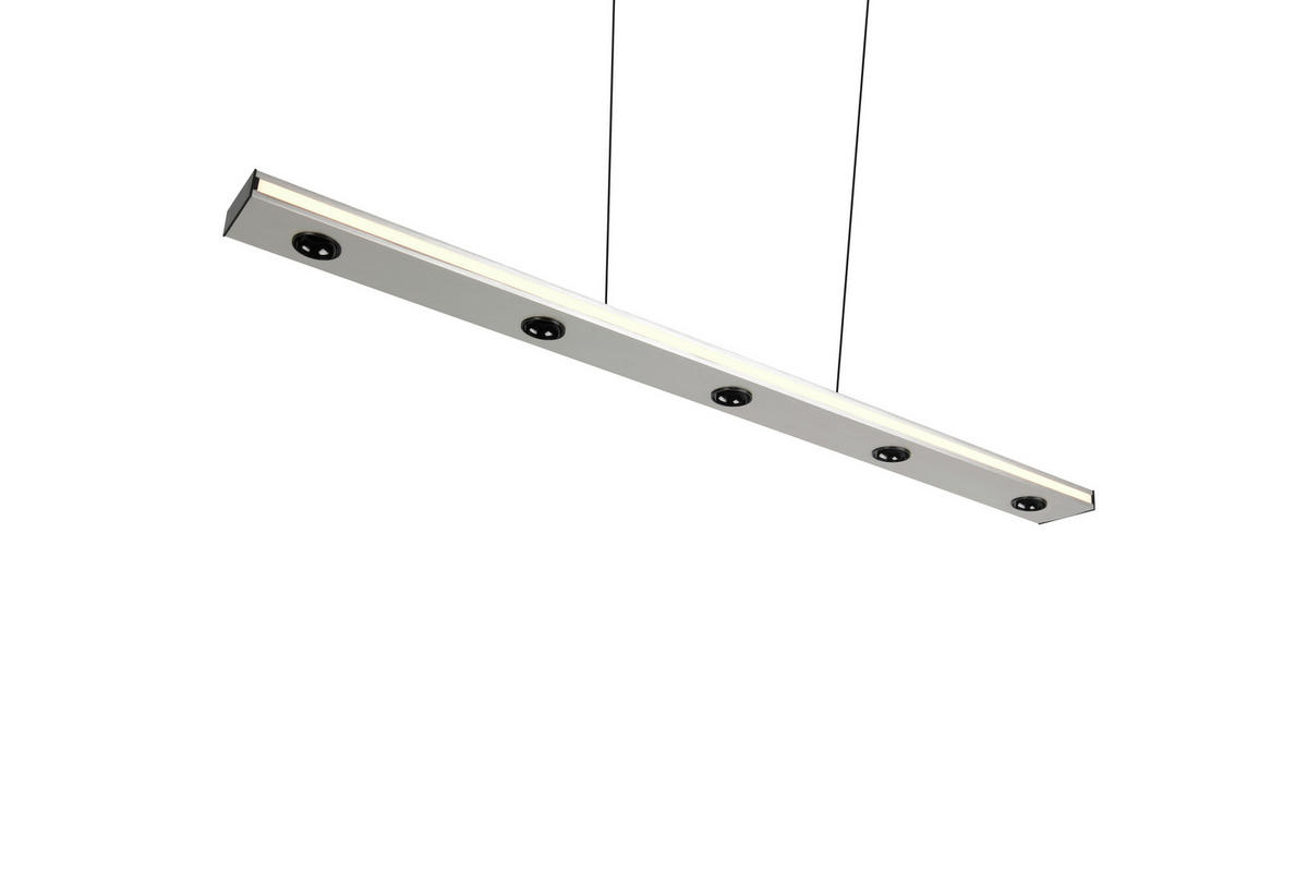 LED-PENDELLEUCHTE 109/9/200 cm    - Weiss/Nickelfarben, Design, Kunststoff/Metall (109/9/200cm) - Trio Leuchten