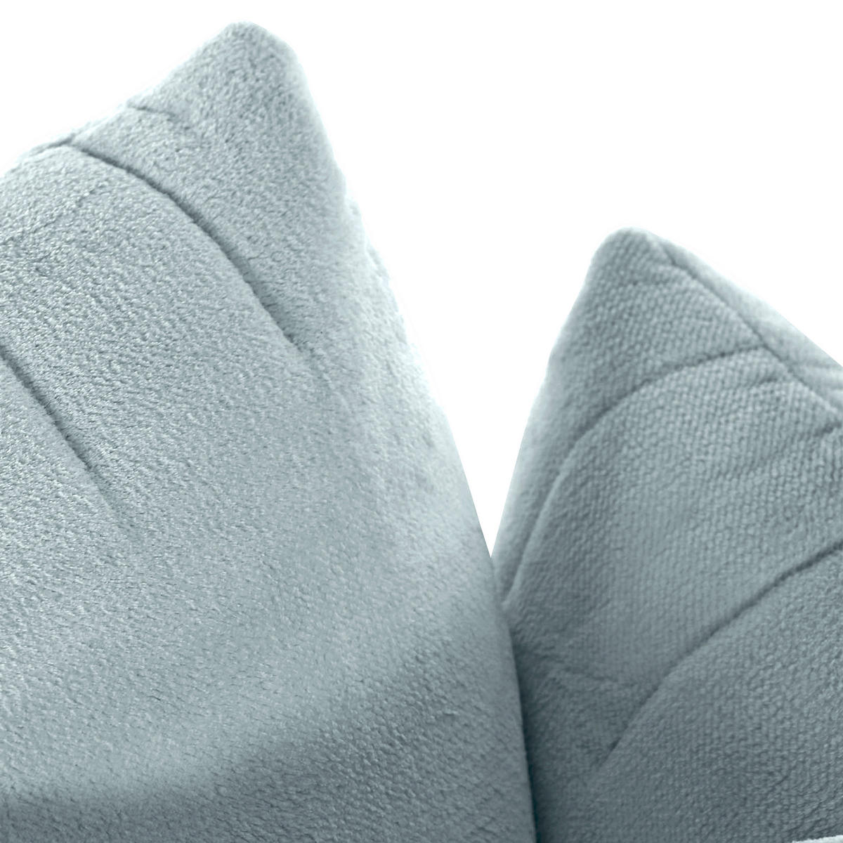 BIG SOFFA i plysch mintgrön  - mintgrön/svart, Klassisk, textil/plast (240/78/107cm) - MID.YOU