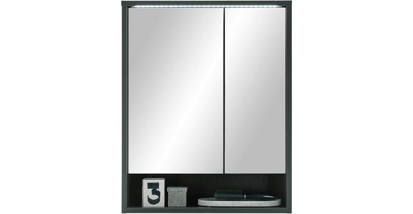 SPIEGELSCHRANK 60/75/20 cm - Dunkelgrün, KONVENTIONELL, Glas/Holzwerkstoff (60/75/20cm) - Xora