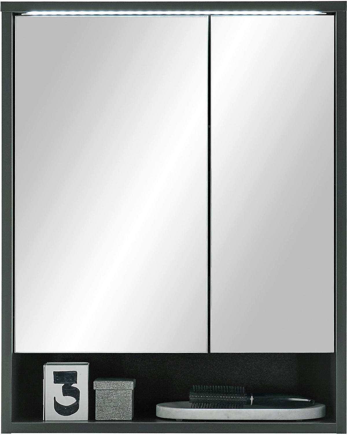 SPIEGELSCHRANK 60/75/20 cm  - Dunkelgrün, KONVENTIONELL, Glas/Holzwerkstoff (60/75/20cm) - Xora