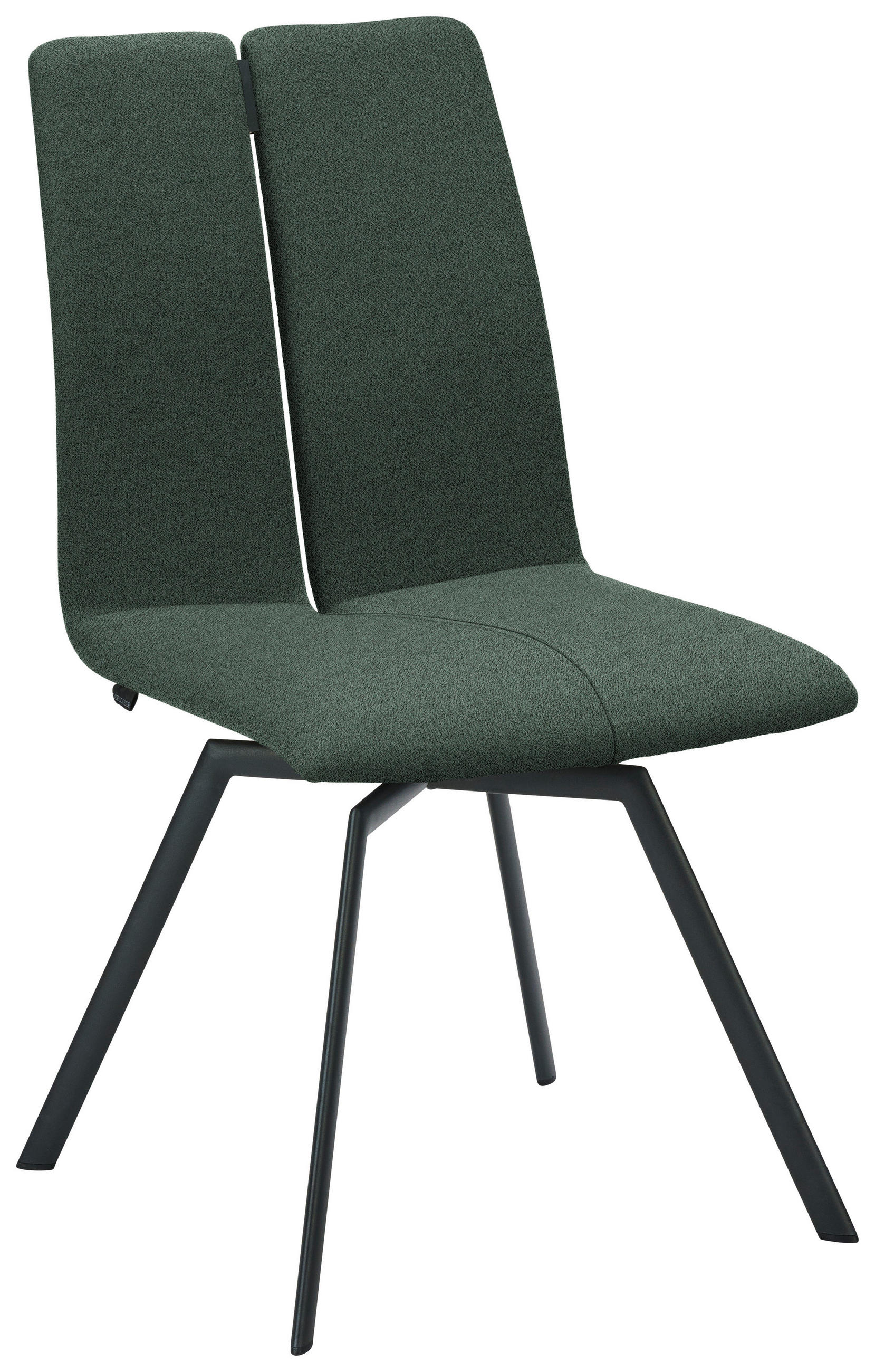 STUHL  Lederauswahl, Stoffauswahl, Typenauswahl Struktur  - Anthrazit/Opal, Design, Textil/Metall (50/92/64cm) - Venjakob