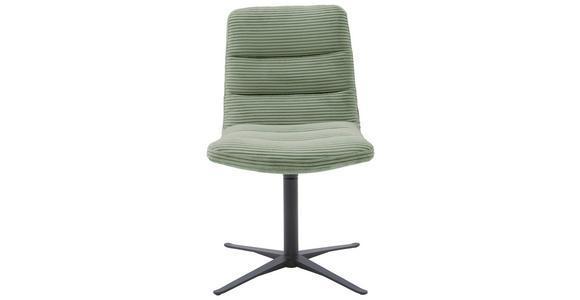 STUHL - Schwarz/Graugrün, Design, Textil/Metall (52/88/66cm) - Dieter Knoll