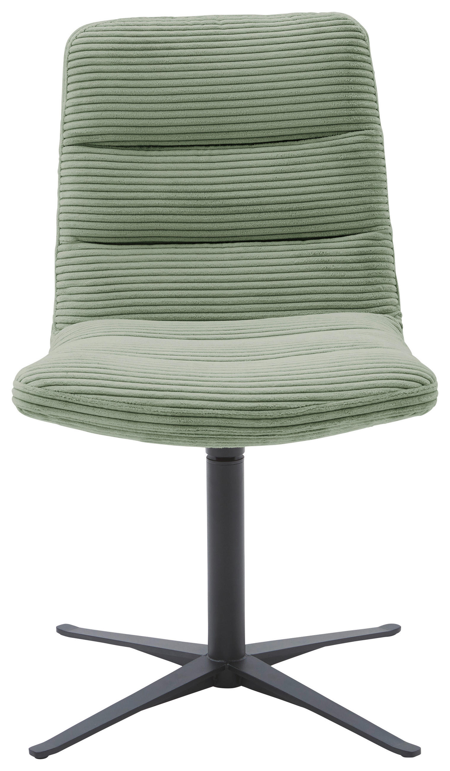 STUHL  in Cord  - Schwarz/Graugrün, Design, Textil/Metall (52/88/66cm) - Dieter Knoll