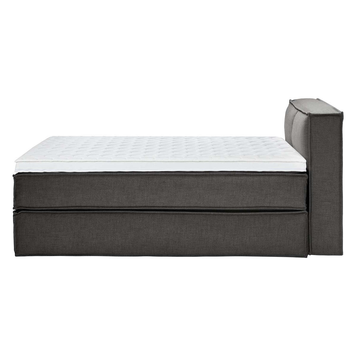 BOXSPRINGBETT 140/220 cm  in Anthrazit  - Anthrazit/Schwarz, Design, Textil (140/220cm) - home24