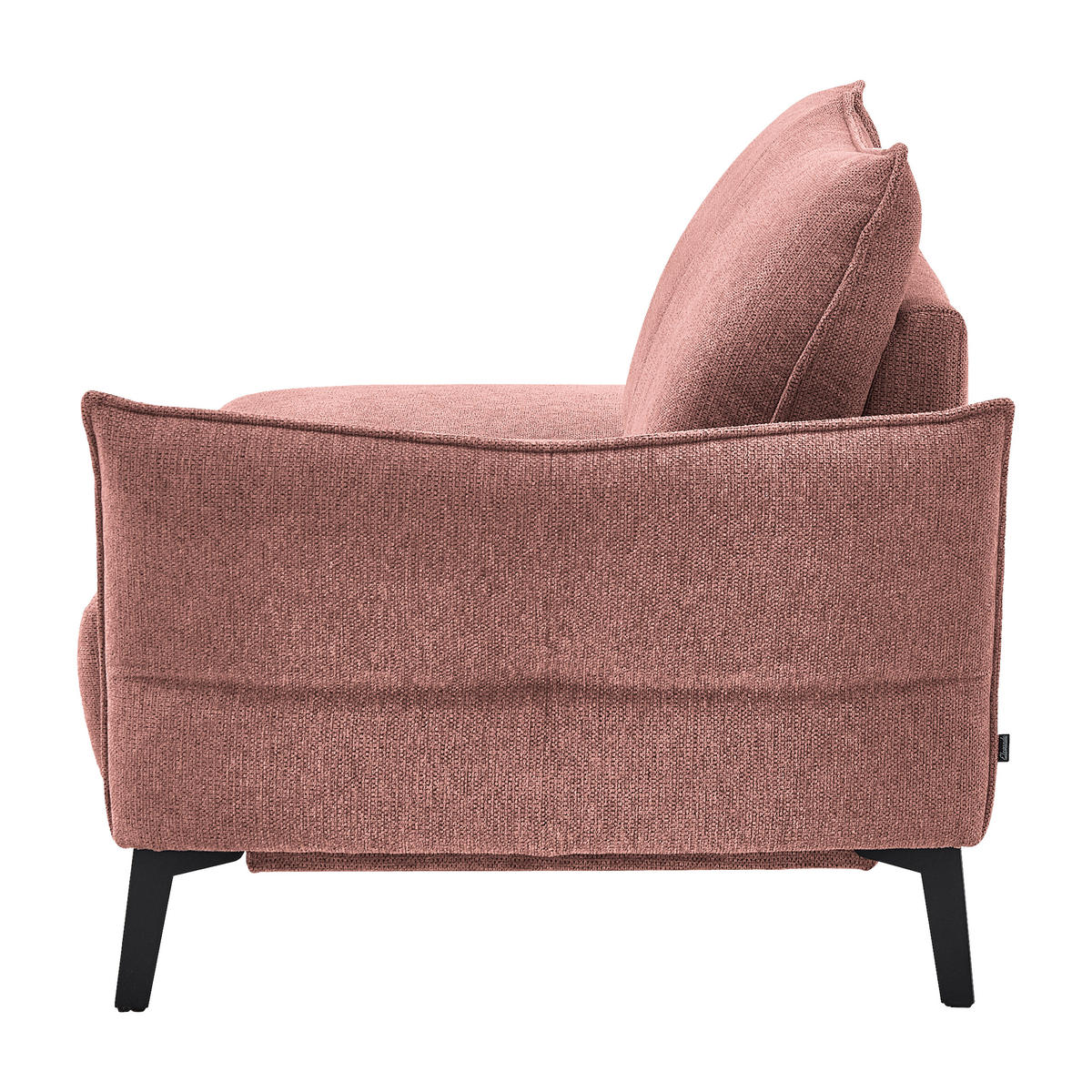 RÉCAMIERE Chenille Bordeaux  - Bordeaux/Schwarz, Konventionell, Textil/Metall (206/90/92cm) - Elegando