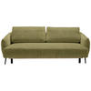 SCHLAFSOFA in Chenille Olivgrün  - Schwarz/Olivgrün, Konventionell, Textil/Metall (228/75/98cm) - Carryhome