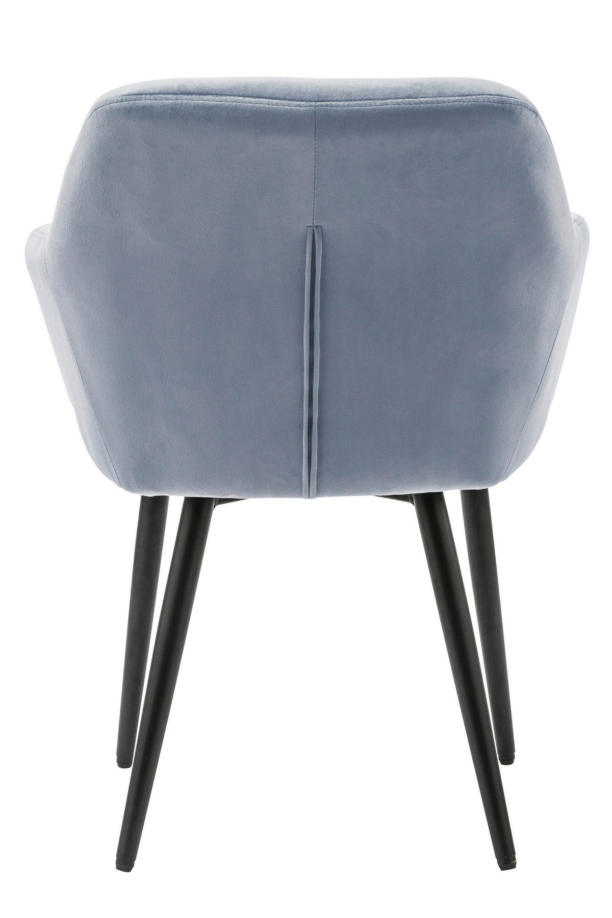 ARMLEHNSTUHL  in Samt  - Hellgrau/Schwarz, MODERN, Textil/Metall (61/85/45cm) - Livetastic