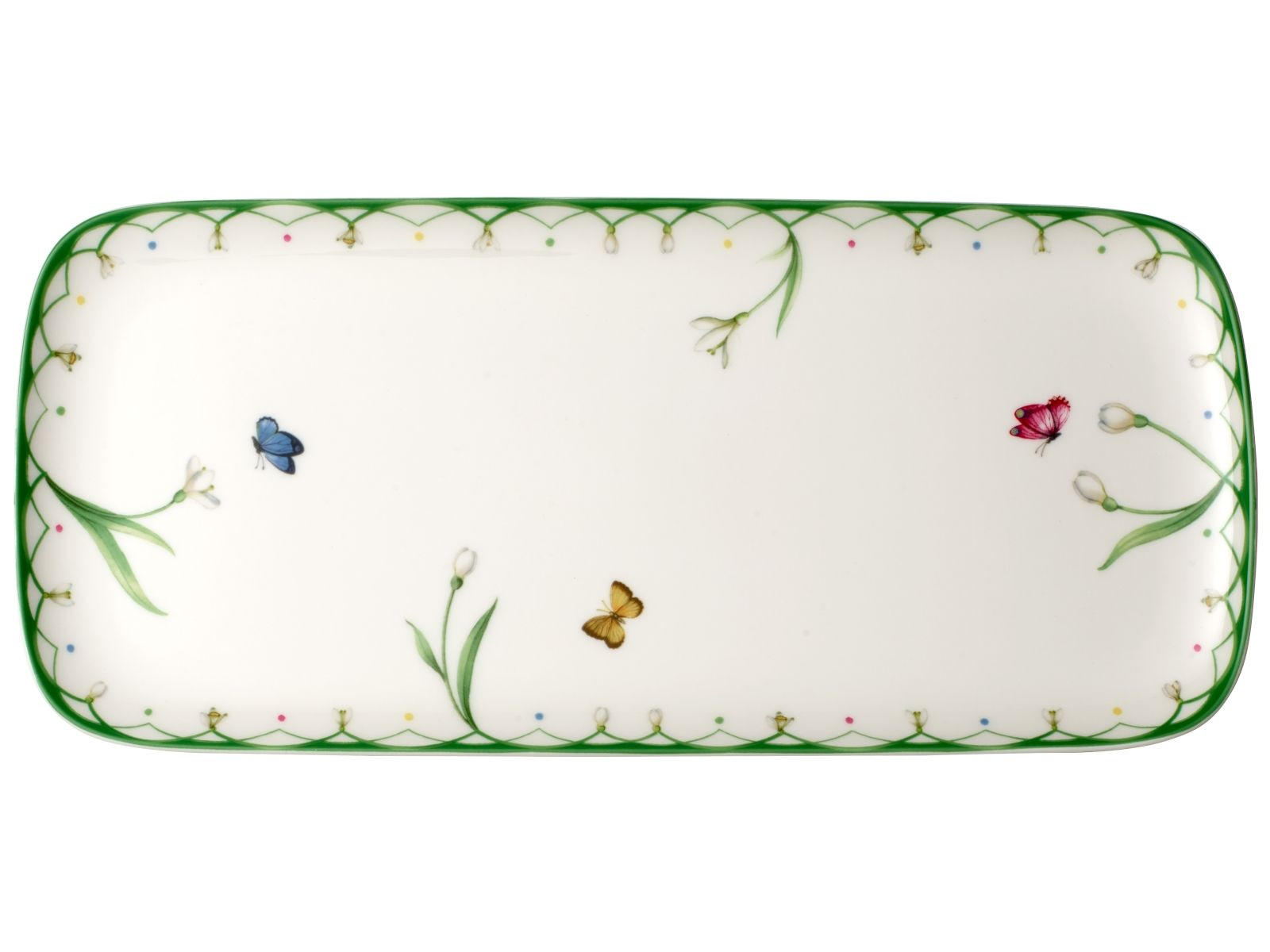 PLADANJ ZA TORTU       Colourful Spring  - bijela/zelena, Basics, keramika (35/16cm) - Villeroy & Boch