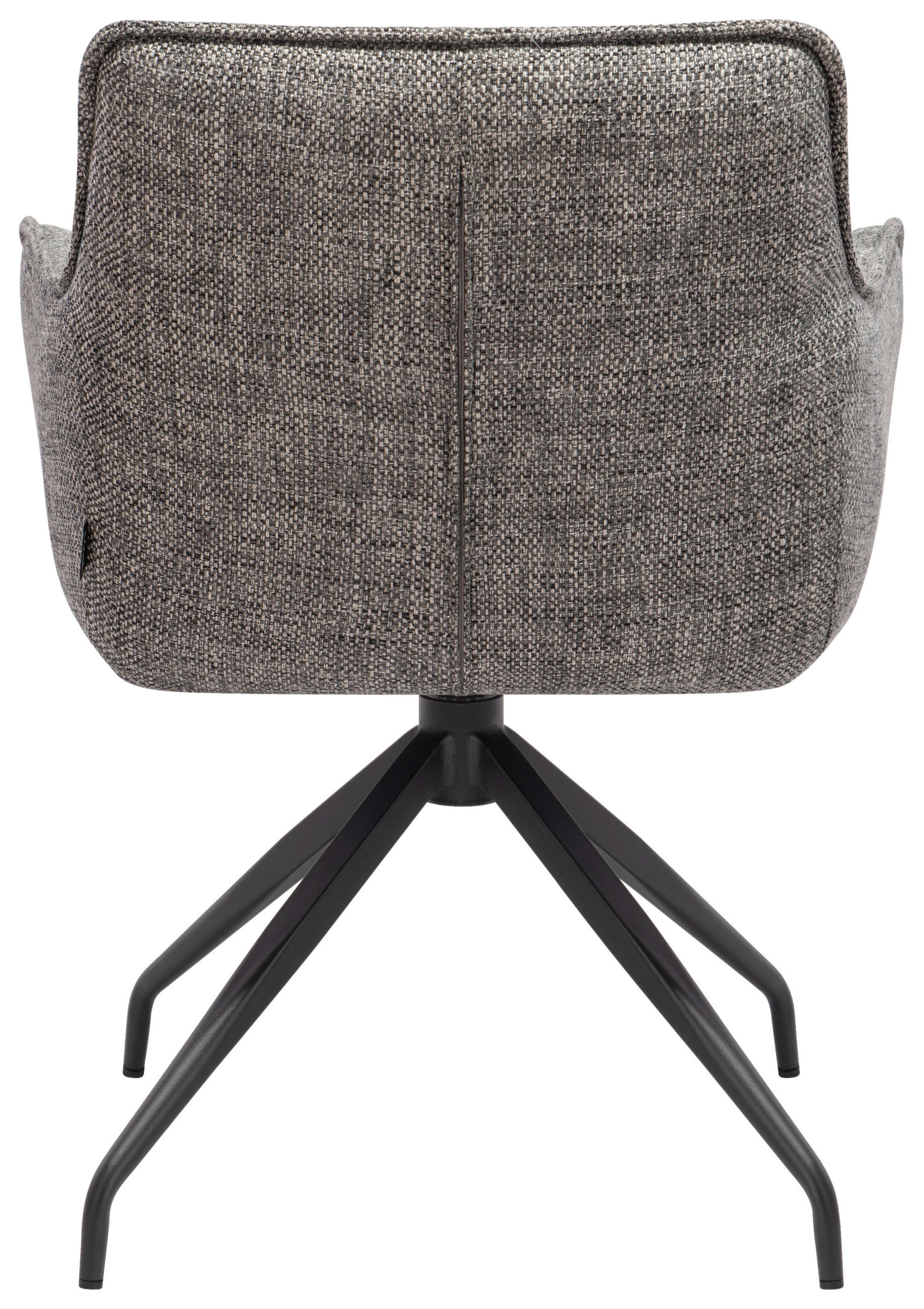ARMLEHNSTUHL  in Eisen Mikrofaser  - Schwarz/Grau, Design, Textil/Metall (61/87,5/61cm) - Novel