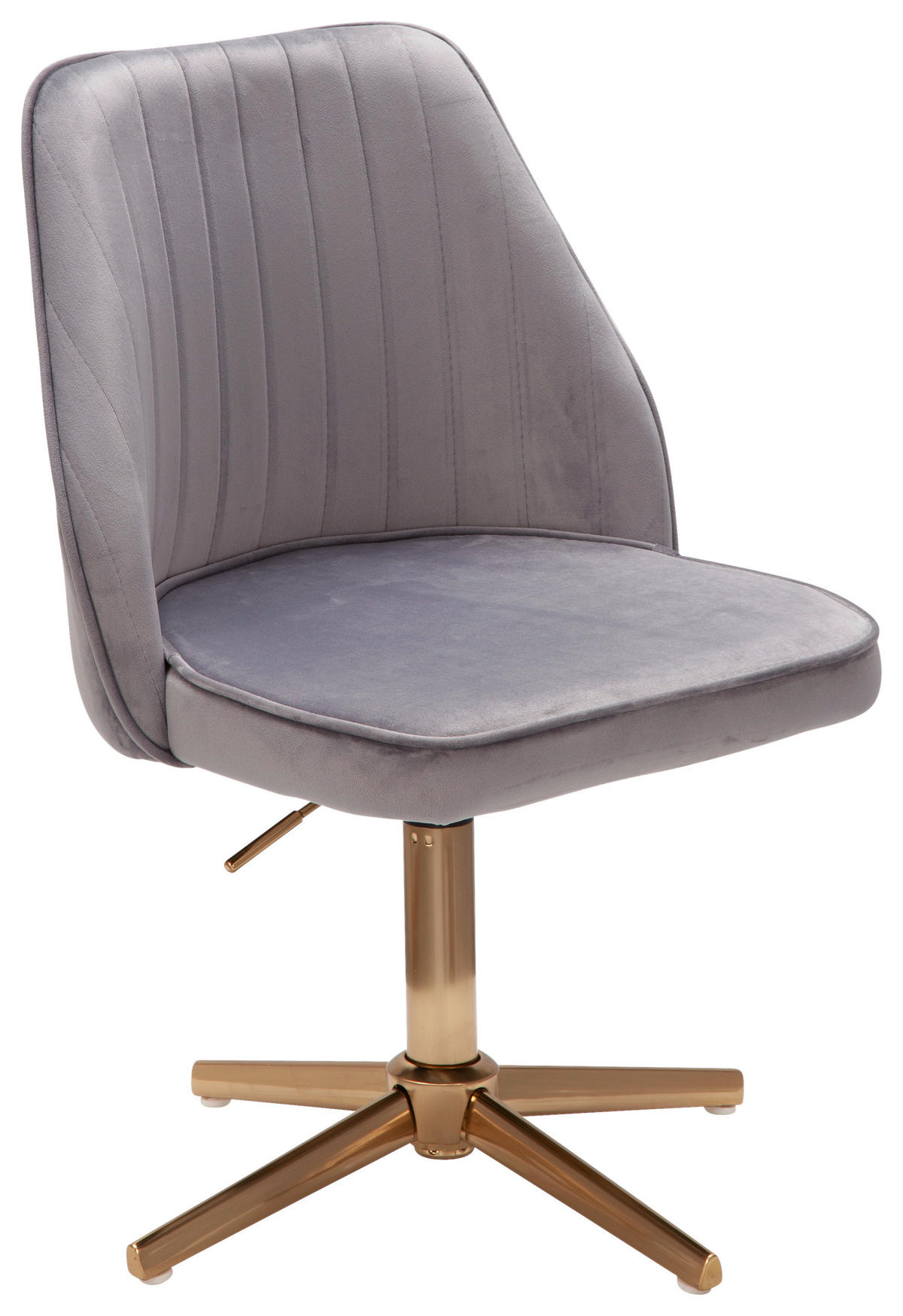 STUHL  in Samt  - Goldfarben, Konventionell (60/100/60cm) - MID.YOU