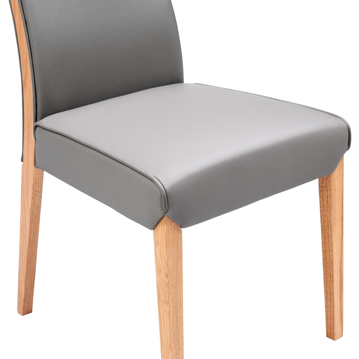 STUHL  in Echtleder pigmentiert  - Konventionell, Leder/Holz (47/104/61cm) - Livetastic