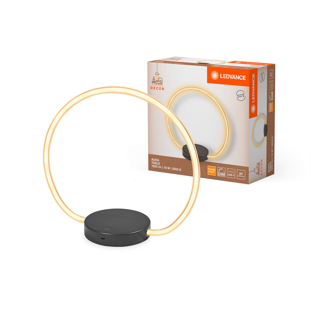 LED-TISCHLEUCHTE 36,7/15/34,9 cm   - Dunkelgrau, KONVENTIONELL, Kunststoff (36,7/15/34,9cm) - Ledvance