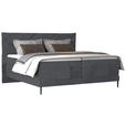 BOXSPRINGBETT 180/200 cm  in Dunkelgrau  - Dunkelgrau/Schwarz, KONVENTIONELL, Textil/Metall (180/200cm) - Esposa