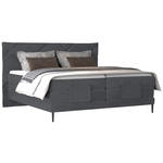 BOXSPRINGBETT 180/200 cm  in Dunkelgrau  - Dunkelgrau/Schwarz, KONVENTIONELL, Textil/Metall (180/200cm) - Esposa