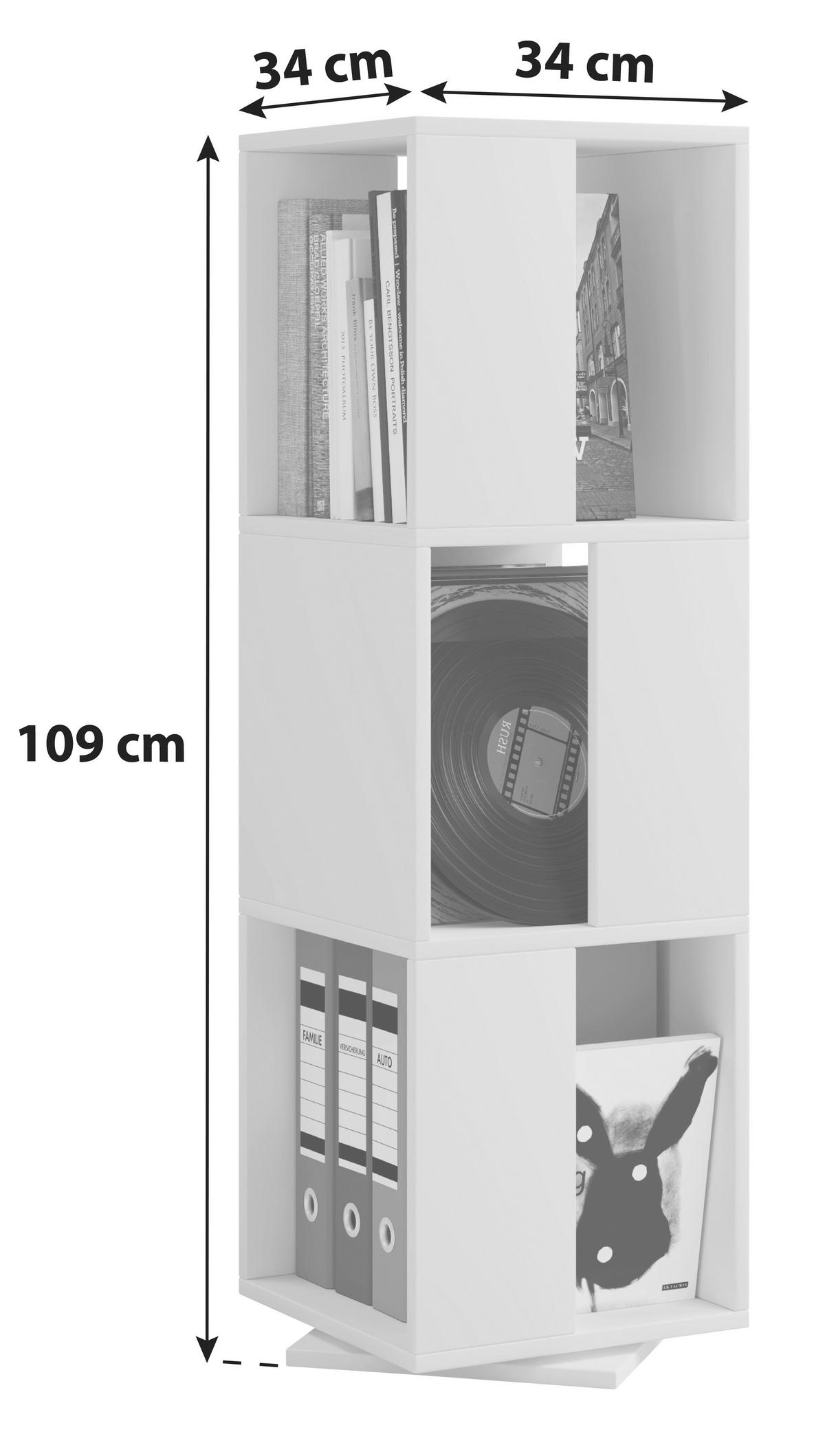 DREHREGAL  34/109/34 cm Sonoma Eiche  - Sonoma Eiche, Basics, Holzwerkstoff (34/109/34cm) - MID.YOU