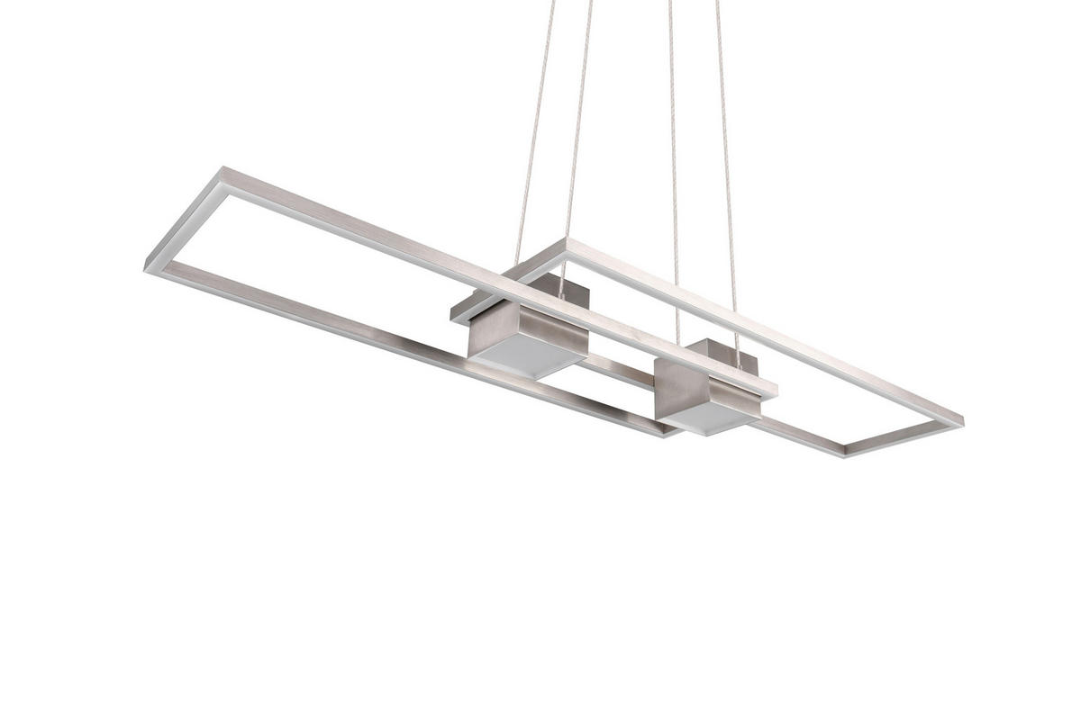 LED-HÄNGELEUCHTE 100/28/150 cm    - Alufarben/Nickelfarben, Design, Metall (100/28/150cm) - Trio Leuchten