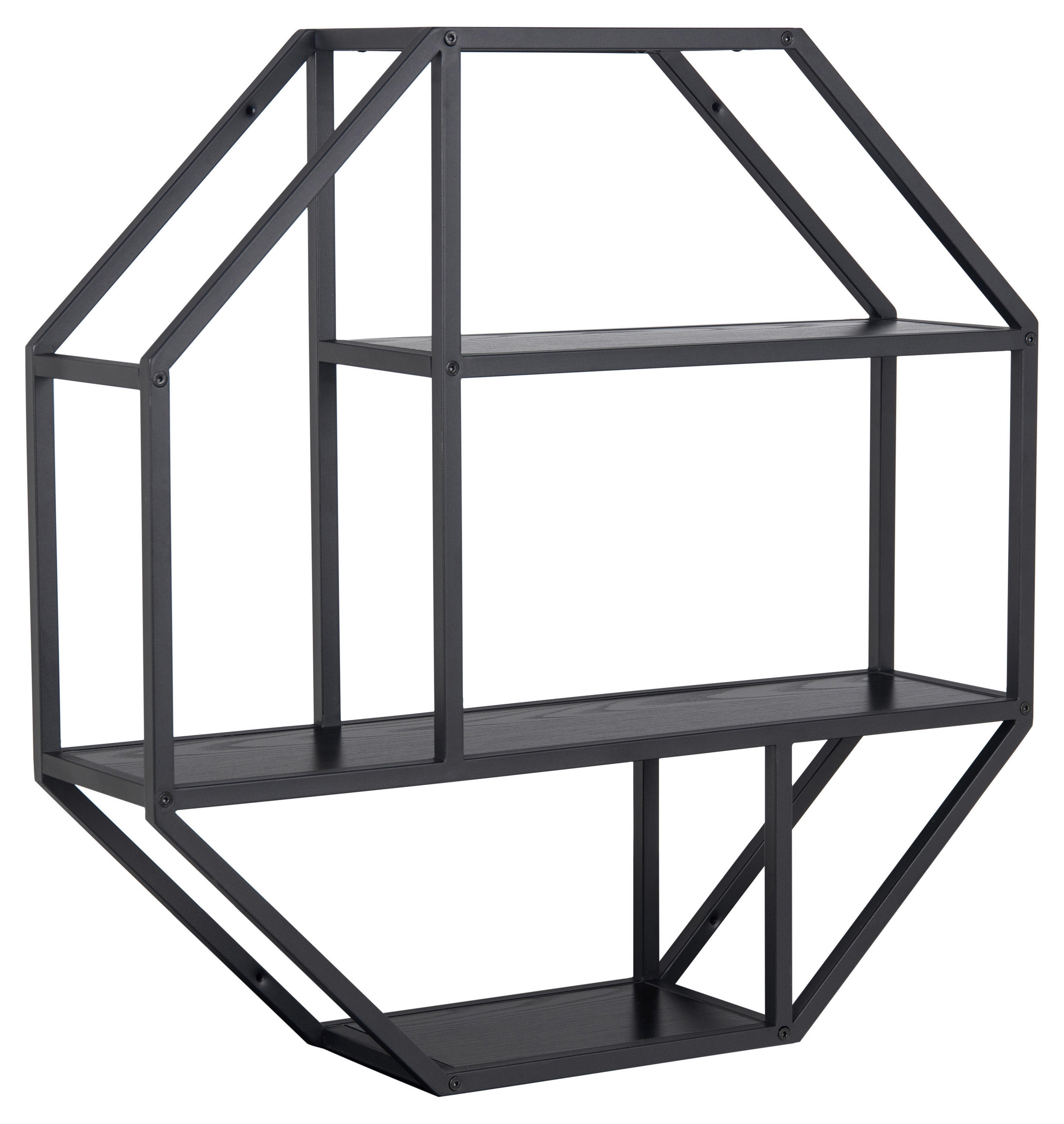 Wandregal Dekor Seaford Trend B: 77 Cm Schwarz